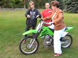 but  mom loses control and hits the grandmother in a wheelchair